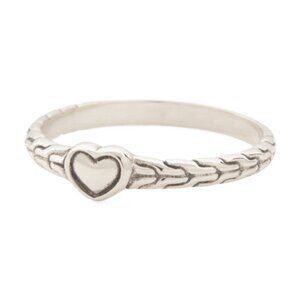 NWT ANNIKA WITT Made In Bali Sterling Silver Mini Heart Ring Feminine Gift Sz 8